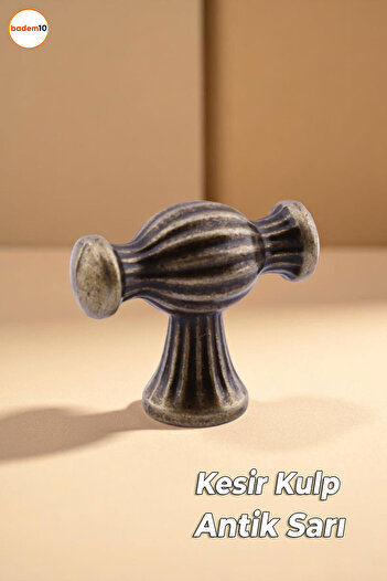Badem10 Fraction Tumbled Antique Yellow Metal Handle Knob Furniture Drawer Kitchen Cabinet Cupboard Modern Cover Handles