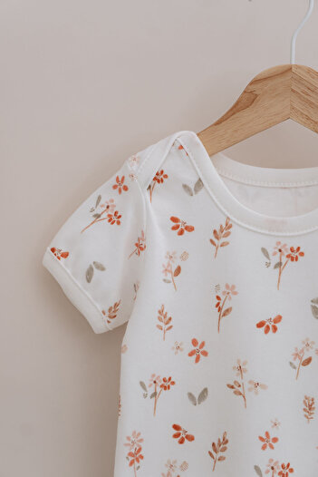 Tuğba Kuğu Short Sleeve Baby Body - Pureline Series - Soft Bloom