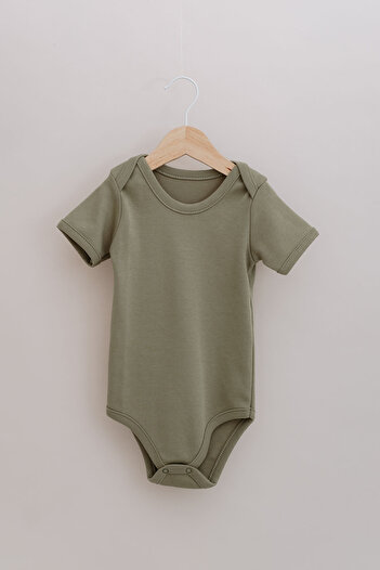 Tuğba Kuğu Short Sleeve Baby Body - Pureline Series - Khaki