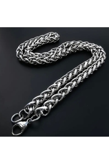 derokas 316 L Necklace Bracelet Set Guaranteed Not to Tarnish Thick Twisted Steel Chain
