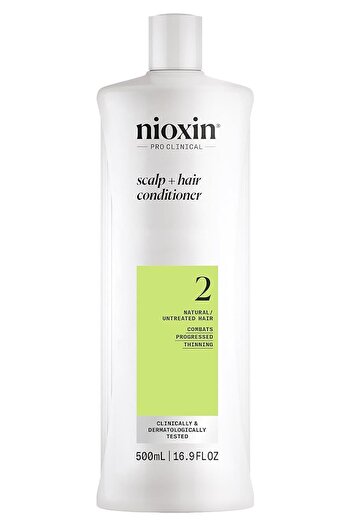 Nioxin System 2 Conditioner - Thickening Treatment for Unprocessed Dense Fine Hair 500ml