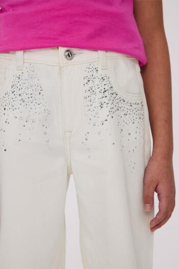 Guess BG Store Kız Çocuk Beyaz Pantolon