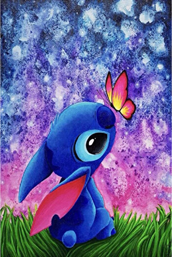 Sultan Anti-Slip Carpet, Butterfly Pattern, Blue-Multicolor, Stitch, 120X180cm