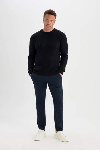 DeFacto Navy Blue Men's Sweater C8814Ax/Nv64