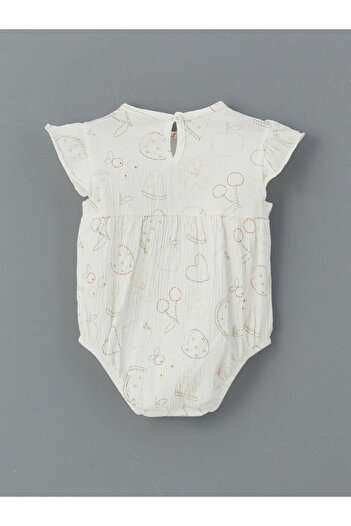 LC Waikiki Printed Baby Girl Snap Bodysuit