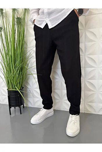 WENMİNG Ottoman Fabric Boyfri̇end Lycra Men's Trousers