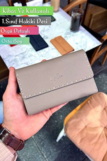 CüzCan Jesi Mink Genuine Leather Women's Wallet Medium Size Stylish and Convenient