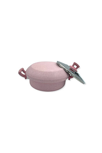 drobina Turkish Granite Upside-Down Pot 3 Pieces Dropina 24 cm Pink