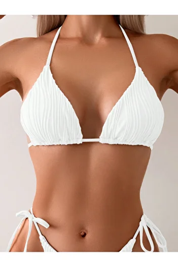 poswicon White Women's Bikini Top