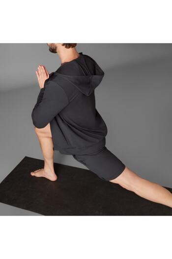 adidas Ανδρική μαύρη φόρμα Puremotion Hood Top Je5691