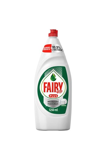 Fairy Plus Original Dishwashing Liquid With Alternative Power To Bleach Value Pack 1.25 Litres