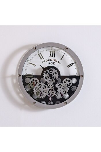 Danube Home Cambridge Gear Wall Clock Unique Industrial Design 51X8X51Cm Grey