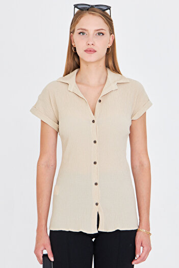 armonika Women's Stone Short Sleeve Shirt Arm-19Y001088