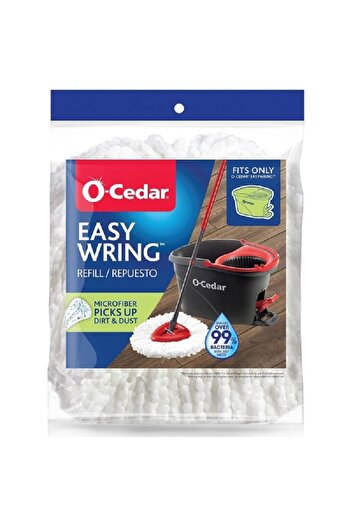 rexa Easy Wring Microfiber Spin Mop Refill White