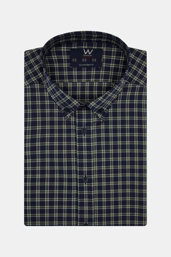 W Collection LACİVERT UZUN KOLLU GÖMLEK