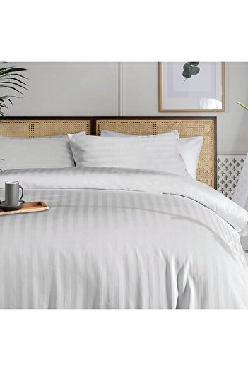 Generic Royal Stripe King Size Bedding Set 6 psc Duvet Cover set, Microfiber Super Soft, Dreamy Comfort, Lux
