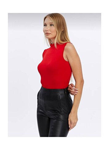 Cebel Hira Moda Women's Sleeveless Body Half Neck