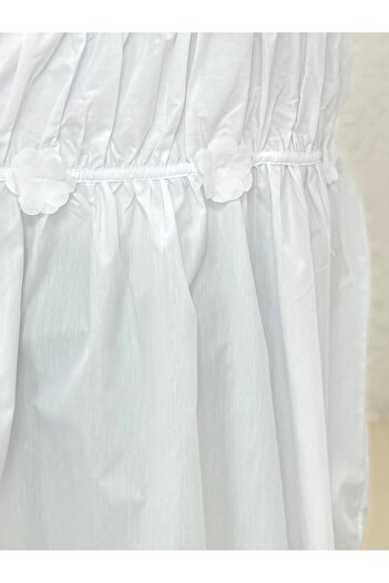 MİHRA STORE Nubuna Strips Floral Shirt-Mf1793 White
