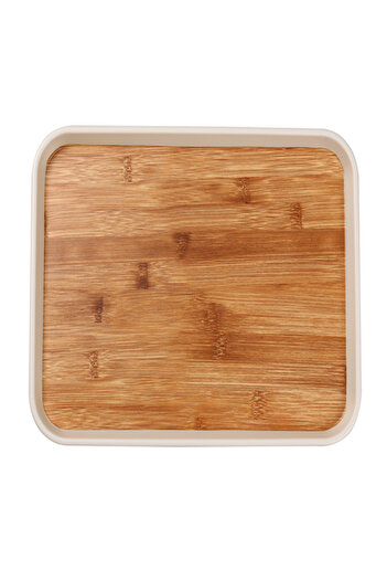 Felli Elegant Durable Rectangular Melamine and Bamboo Serving Tray