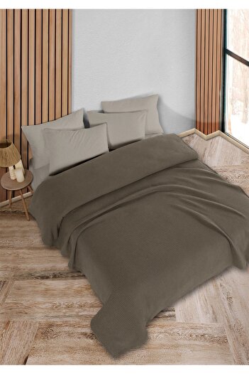 HomeBerry Adaline Light Brown Single Pique Set 160 X 230 cm