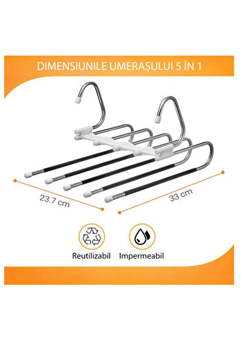 OEM Umeras cu 5 sloturi pentru pantaloni, 33 x 23.7, otel inoxidabil, plastic