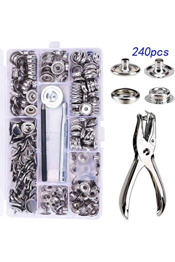 Choice 240pcs 15mm Canvas Snap Kit, Marine Grade Snap Fastener Stainless Steel Snap Buttons for Boat Cover,