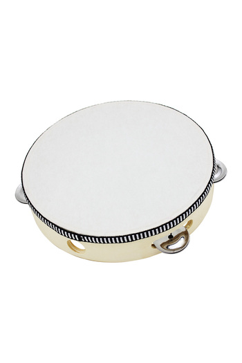 Choice black rim 8-inch Tambourine Drum High Quality Hand-Operated Bell Drums Wooden Tambourine Percussion