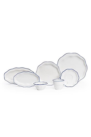 Maxx Doria Daily Blue 6 Person 26 Piece Breakfast Set Pa2088