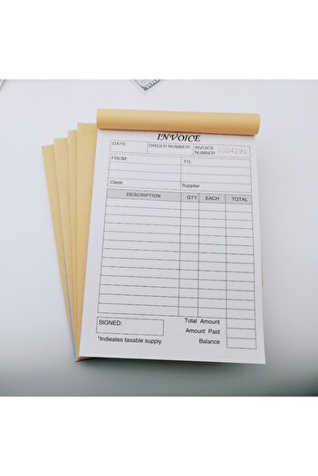 Choice 5pcs 1pc (30 Sets) Handheld 3-Part Carbonless Invoice Book with Yellow & Pink Copies Work Orders Inv