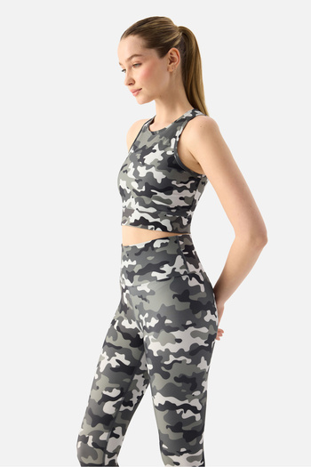 Superstacy Camouflage Patterned Digital Sports Bra