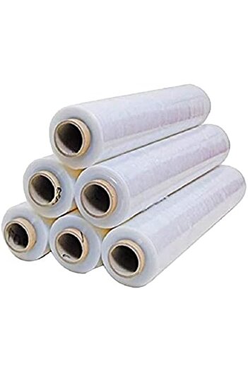 apak Stretch Wrap Roll for Packaging, Heavy Duty Industrial Wrap - Transparent, 6 Rolls (2 kg × 300