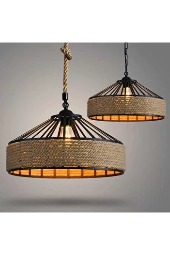 Jiju Lustra Rustic Cu Sfoara E27 JIJU®, Max 1X 40W D30cm