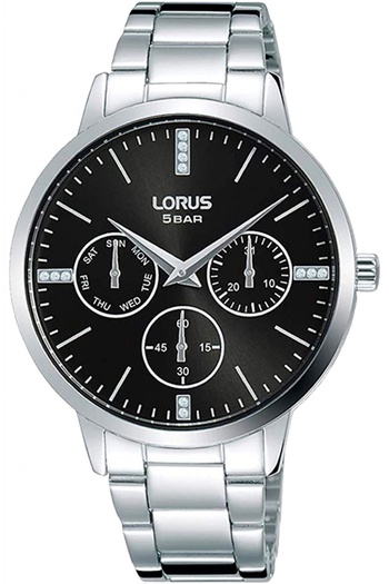 Lorus Γυναικείο Ρολόι Lorus RP631DX9 σε Ασημί απόχρωση με Μαύρο Καντράν