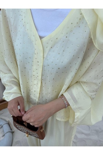 Lavanta Tekstil Sequin Shirt Skirt Set