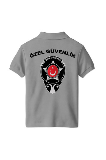 Pisa Art Gray Polo Neck T-Shirt with Special Safety Sleeve Detail