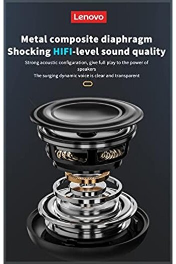LENOVO K3 Thinkplus Portable Bluetooth Speaker, Mini Wireless Speaker with Loud Stereo, Booming Bass