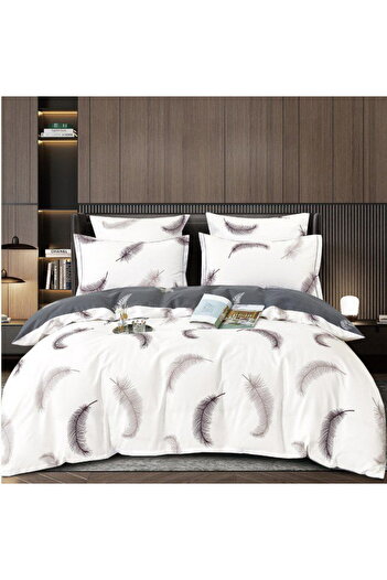 Valentini Bianco Double bed linen set, with two pillowcases, Valentini Bianco, Feather model