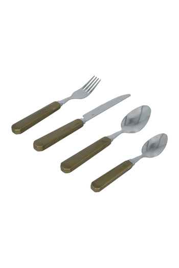 Amefa 24-Piece Flatware Set Mono Gold