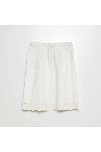 KIABI Lace patterned skirt WHITE