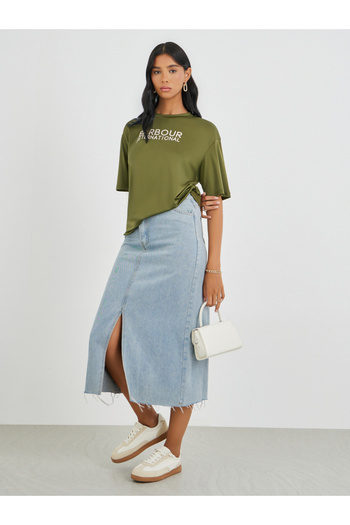 Styli Slogan Print Oversized T-Shirt