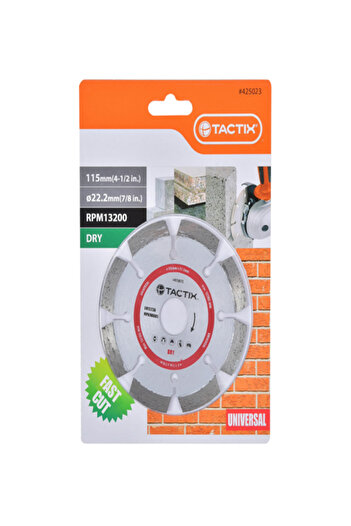 Tactix 13200RPM Universal Heavy Duty Diamond Blade for Fast Cutting