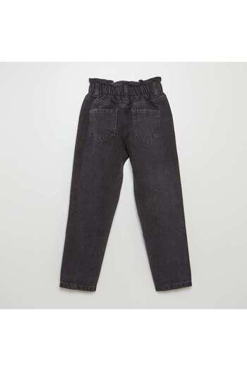 KIABI Mom-fit denim trousers GREY
