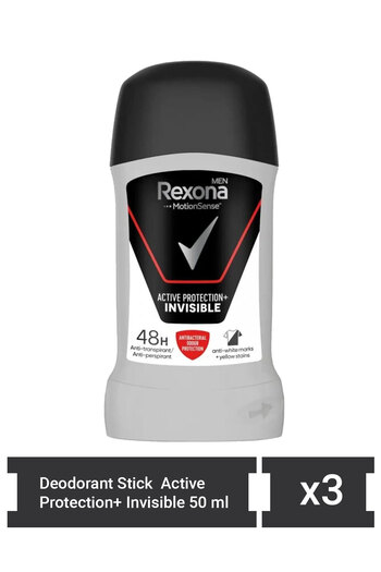 Rexona Rexona Men Motionsense Αποσμητικό Στικ - Ενεργή Προστασία+ Αόρατο - 50ml x 3 τεμάχια