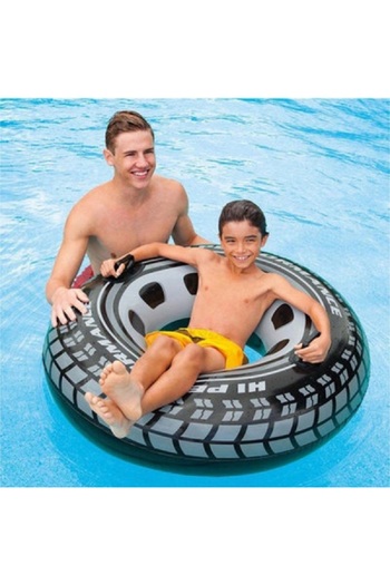 Intex Giant Tire Inflatable Tube Black and White