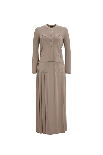 MISS DALIDA Mink Pocket Cover Knitwear Jacket T25Y-8009