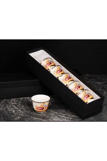 TOHFAT-AL MAIDAH 6-piece Romeo and Juliet Gold Luxury Coffee Cups