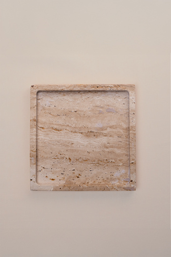 Barine Decorative Marble Tray Natural 18X18 cm
