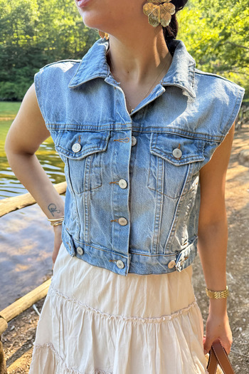 Seda Yalçın Atelier Mavi Denim Marta Yelek