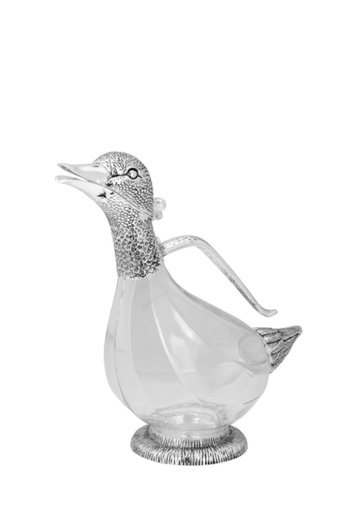 Hermann Bauer Silver-Plated Wine Decanter in Duck Shape
