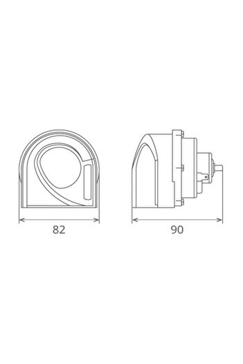 Seger Electromagnetic Horn Set 12V 6A+6A High and Low Tone